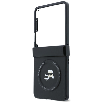Futrola za Samsung Galaxy Z Flip8 F776, Karl Lagerfeld, Karl & Choupette Head Pin, Crna