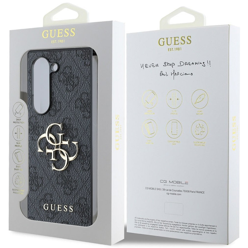 Futrola za Samsung Galaxy Z Fold6 F956, Guess, 4G Metal Logo, Crna