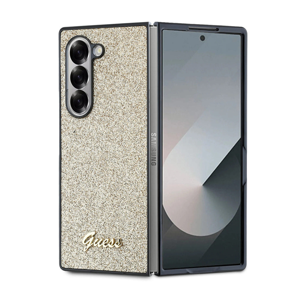 Futrola za Samsung Galaxy Z Fold6 F956, Guess, Glitter Script, Zlatna