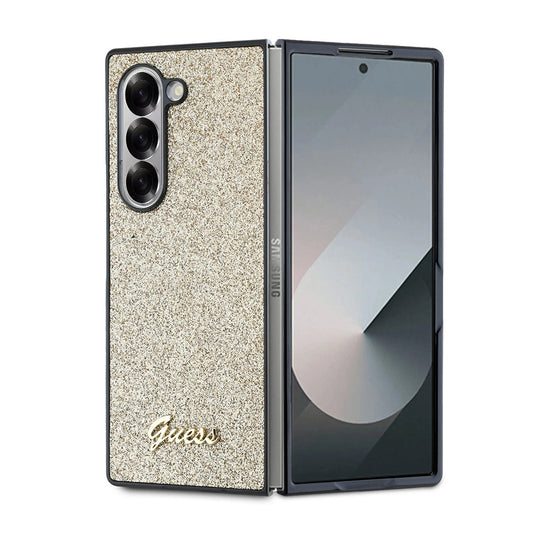 Futrola za Samsung Galaxy Z Fold6 F956, Guess, Glitter Script, Zlatna