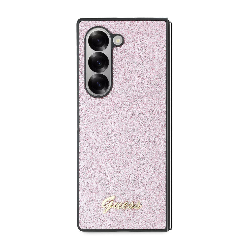 Futrola za Samsung Galaxy Z Fold6 F956, Guess, Glitter Script, Roze
