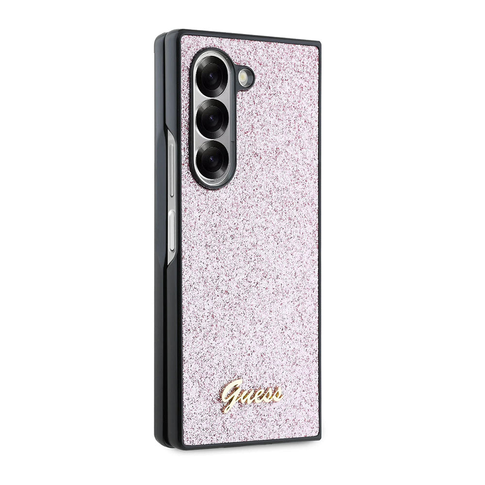 Futrola za Samsung Galaxy Z Fold6 F956, Guess, Glitter Script, Roze