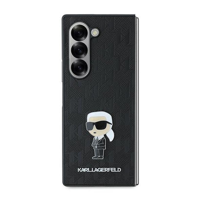 Futrola za Samsung Galaxy Z Fold6 F956, Karl Lagerfeld, Saffiano Monogram Ikonik, Crna