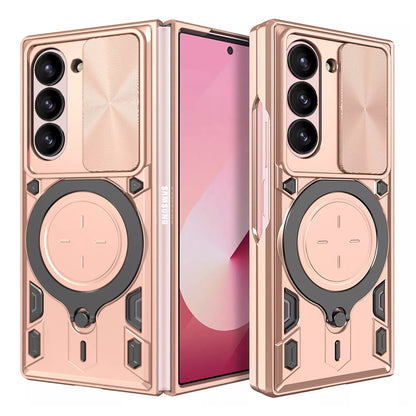 Futrola za Samsung Galaxy Z Fold6 F956, Techsuit, CamGuard Pro, Roze Zlatna