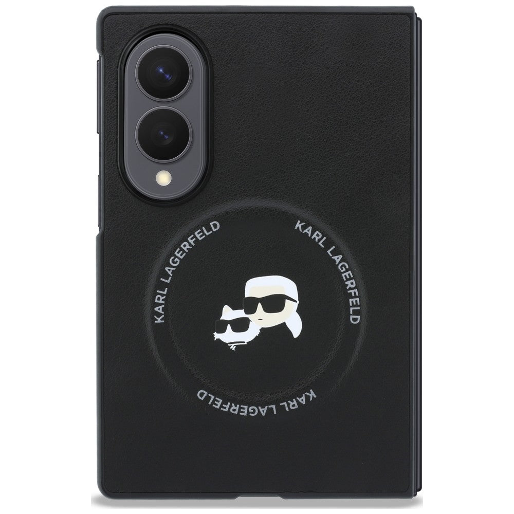 Futrola za Samsung Galaxy Z Fold8 F971, Karl Lagerfeld, Karl & Choupette Head Pin, Crna