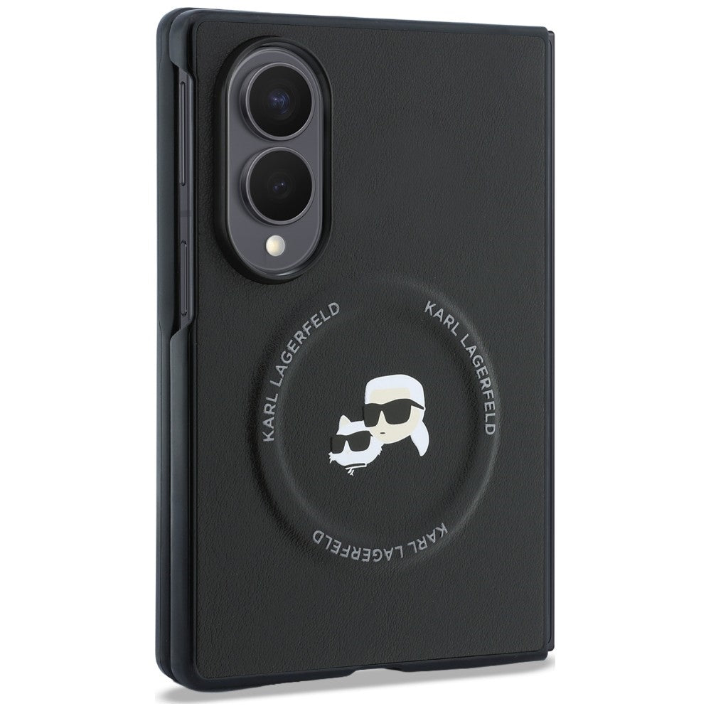 Futrola za Samsung Galaxy Z Fold8 F971, Karl Lagerfeld, Karl & Choupette Head Pin, Crna