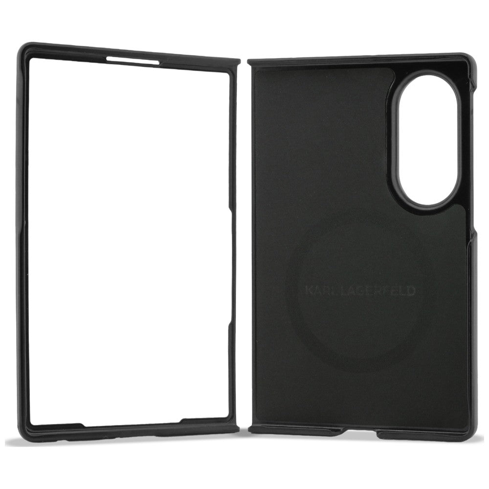Futrola za Samsung Galaxy Z Fold8 F971, Karl Lagerfeld, Karl & Choupette Head Pin, Crna