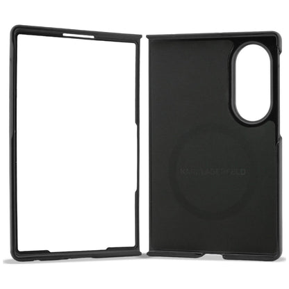 Futrola za Samsung Galaxy Z Fold8 F971, Karl Lagerfeld, Karl & Choupette Head Pin, Crna