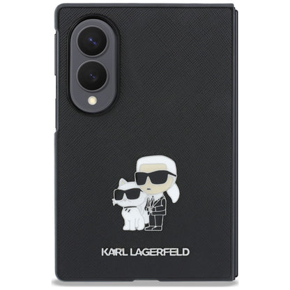 Futrola za Samsung Galaxy Z Fold8 F971, Karl Lagerfeld, Saffiano Karl & Choupette Metal Pin, Crna