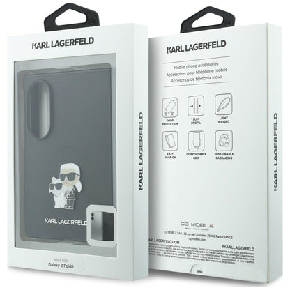 Futrola za Samsung Galaxy Z Fold8 F971, Karl Lagerfeld, Saffiano Karl & Choupette Metal Pin, Crna