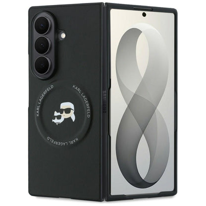 Futrola za Samsung Galaxy Z Fold8 Ultra F976, Karl Lagerfeld, Karl & Choupette Head Pin, Crna