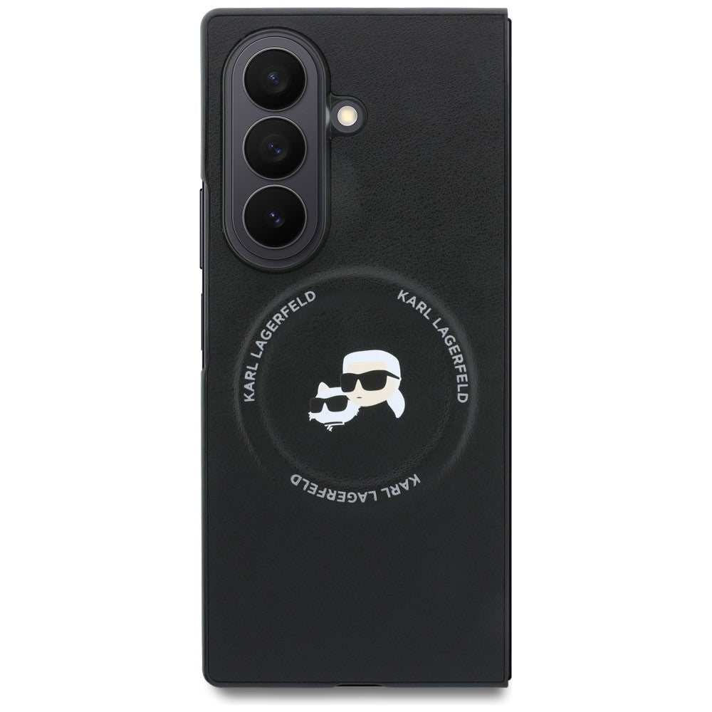 Futrola za Samsung Galaxy Z Fold8 Ultra F976, Karl Lagerfeld, Karl & Choupette Head Pin, Crna