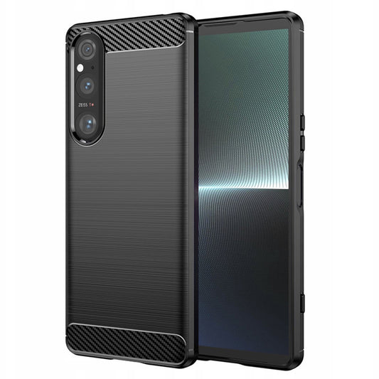 Futrola za Sony Xperia 1 V, Techsuit, Karbon, Crna