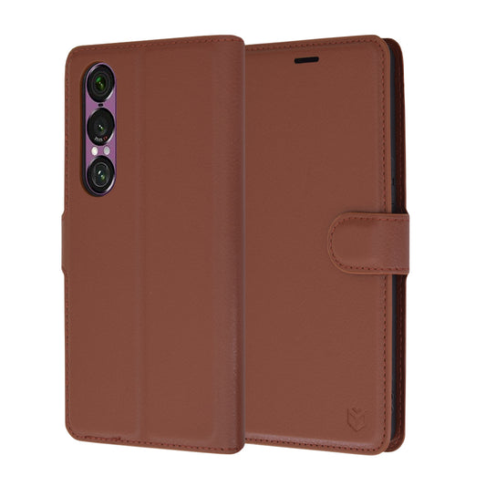Futrola za Sony Xperia 1 VI, Techsuit, Leather Folio, Braon