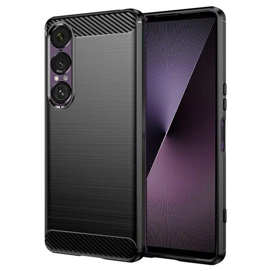 Futrola za Sony Xperia 1 VII, Techsuit, Karbon, Crna