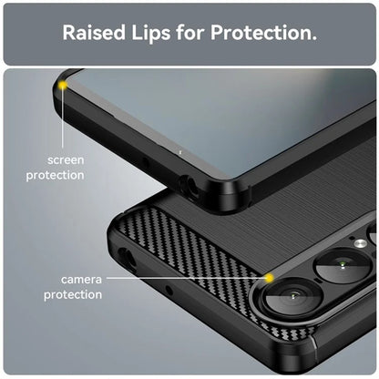 Futrola za Sony Xperia 1 VII, Techsuit, Karbon, Crna