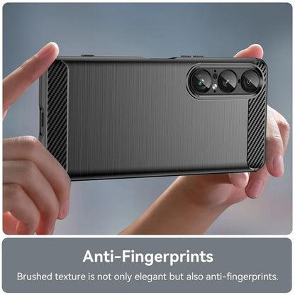 Futrola za Sony Xperia 1 VII, Techsuit, Karbon, Crna