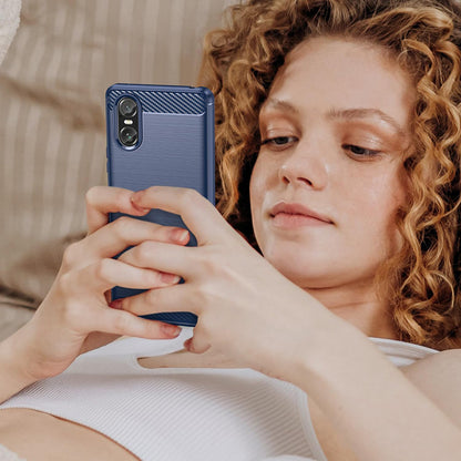 Futrola za Sony Xperia 10 VI, Techsuit, Karbon, Crna