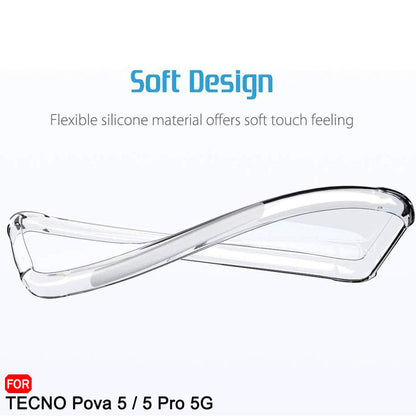 Futrola za Tecno Pova 5 Pro, Techsuit, Shockproof Clear, Providna