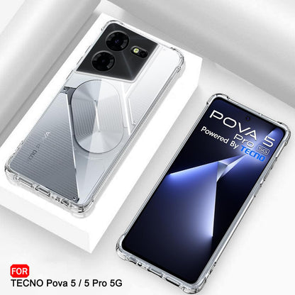 Futrola za Tecno Pova 5 Pro, Techsuit, Shockproof Clear, Providna