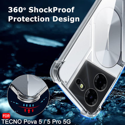 Futrola za Tecno Pova 5 Pro, Techsuit, Shockproof Clear, Providna