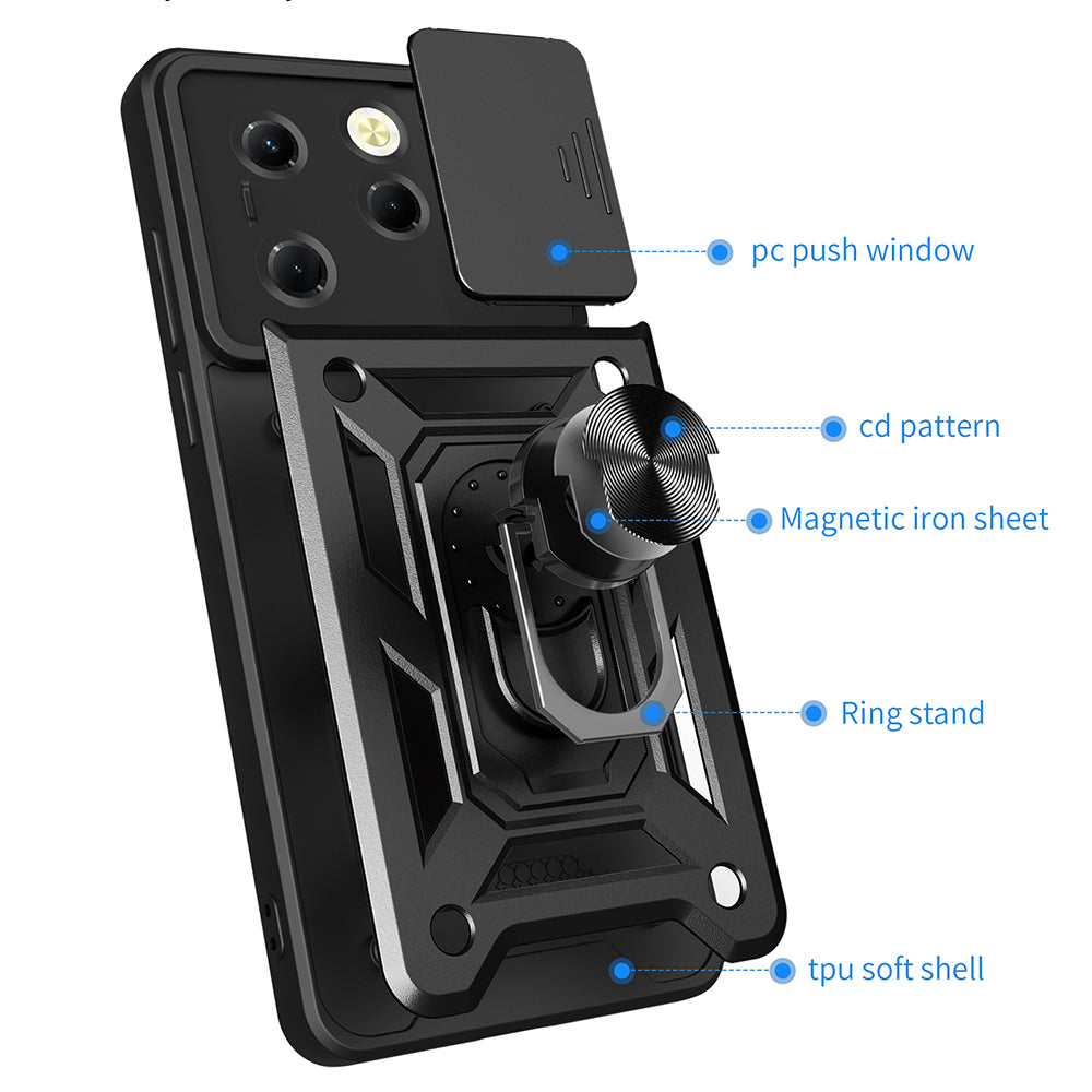 Futrola za Tecno Spark 20 Pro / Infinix Hot 40 / Hot 40 Pro, Techsuit, CamShield, Crna