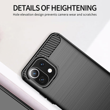 Futrola za Xiaomi 11 Lite 5G NE / Mi 11 Lite 5G / 11 Lite, Techsuit, Karbon, Crna