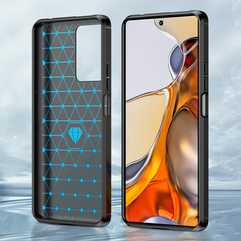 Futrola za Xiaomi 11T / 11T Pro, Techsuit, Karbon, Crna