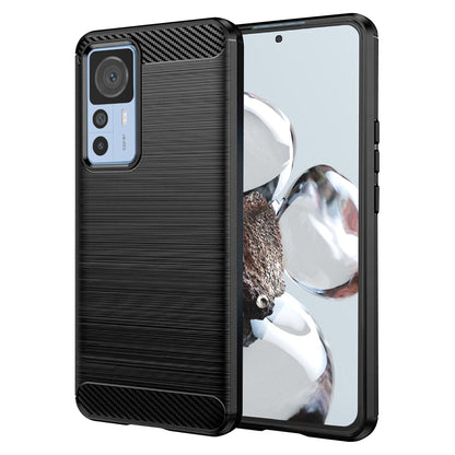 Futrola za Xiaomi 12T / 12T Pro, Techsuit, Karbon, Crna