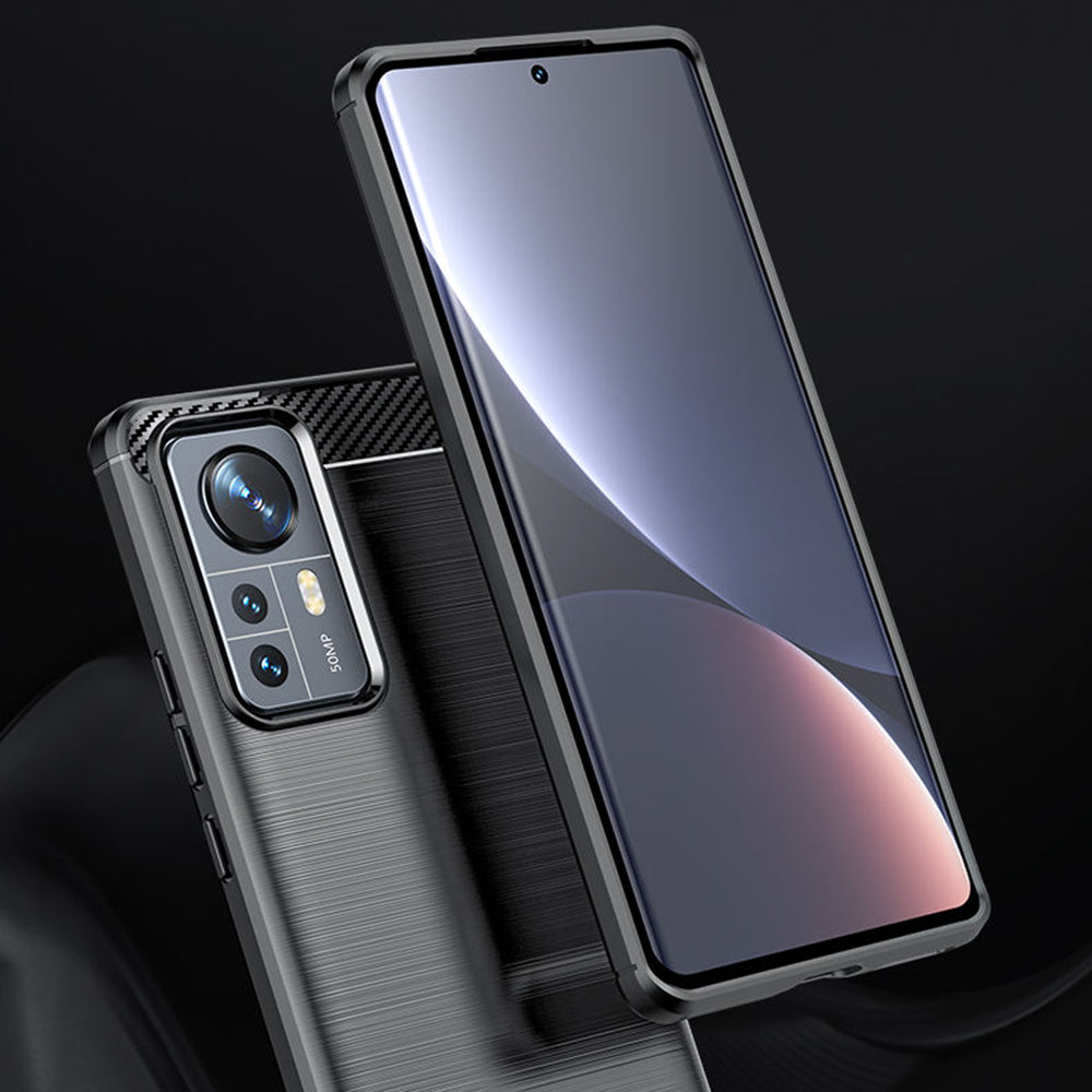 Futrola za Xiaomi 12X / 12, Techsuit, Karbon, Crna