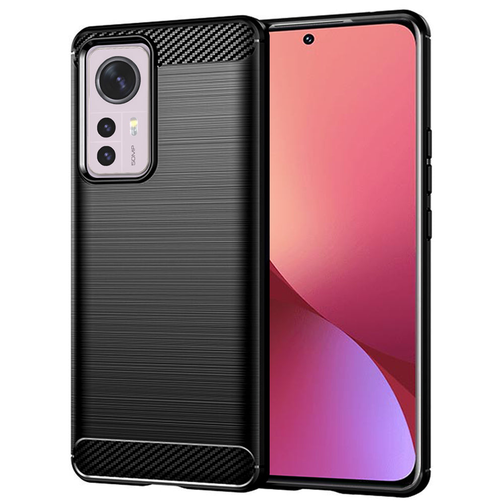 Futrola za Xiaomi 12X / 12, Techsuit, Karbon, Crna