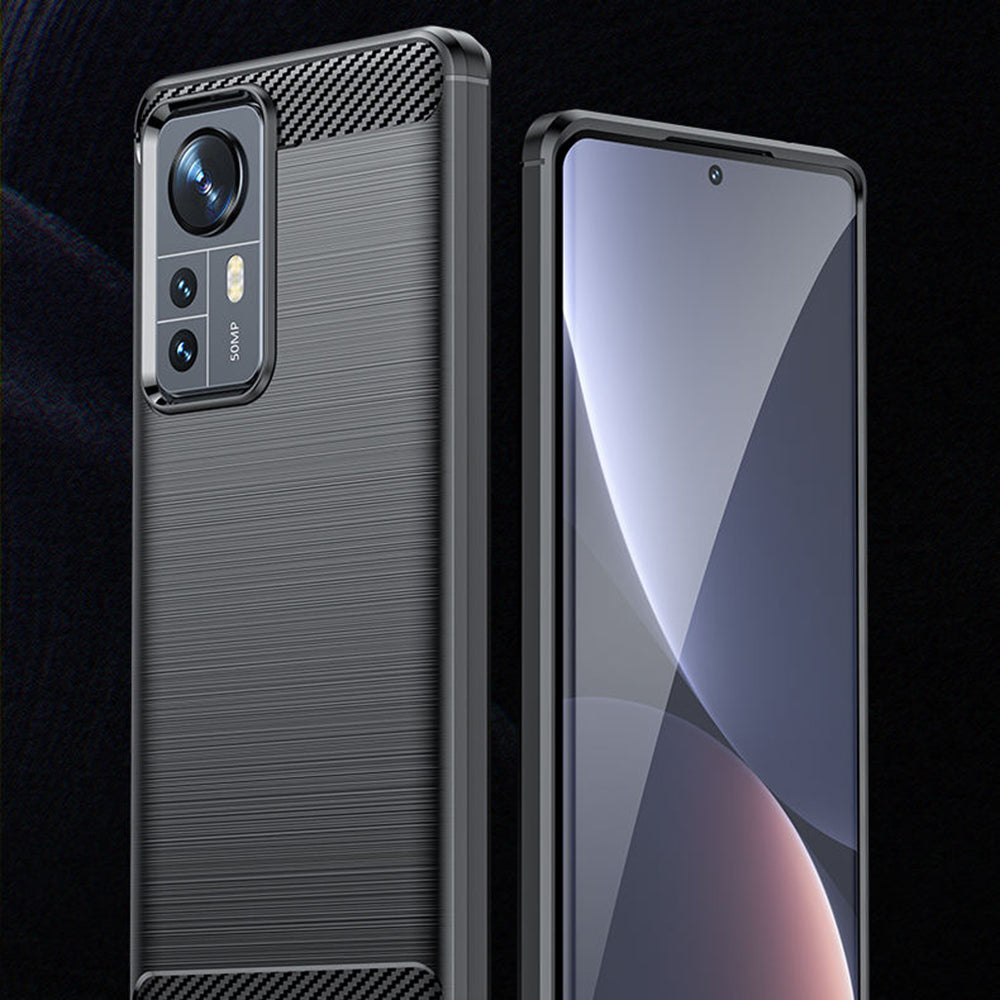 Futrola za Xiaomi 12X / 12, Techsuit, Karbon, Crna
