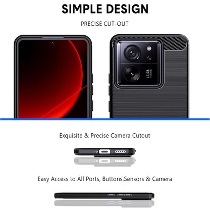 Futrola za Xiaomi 13T Pro / 13T, Techsuit, Karbon, Crna