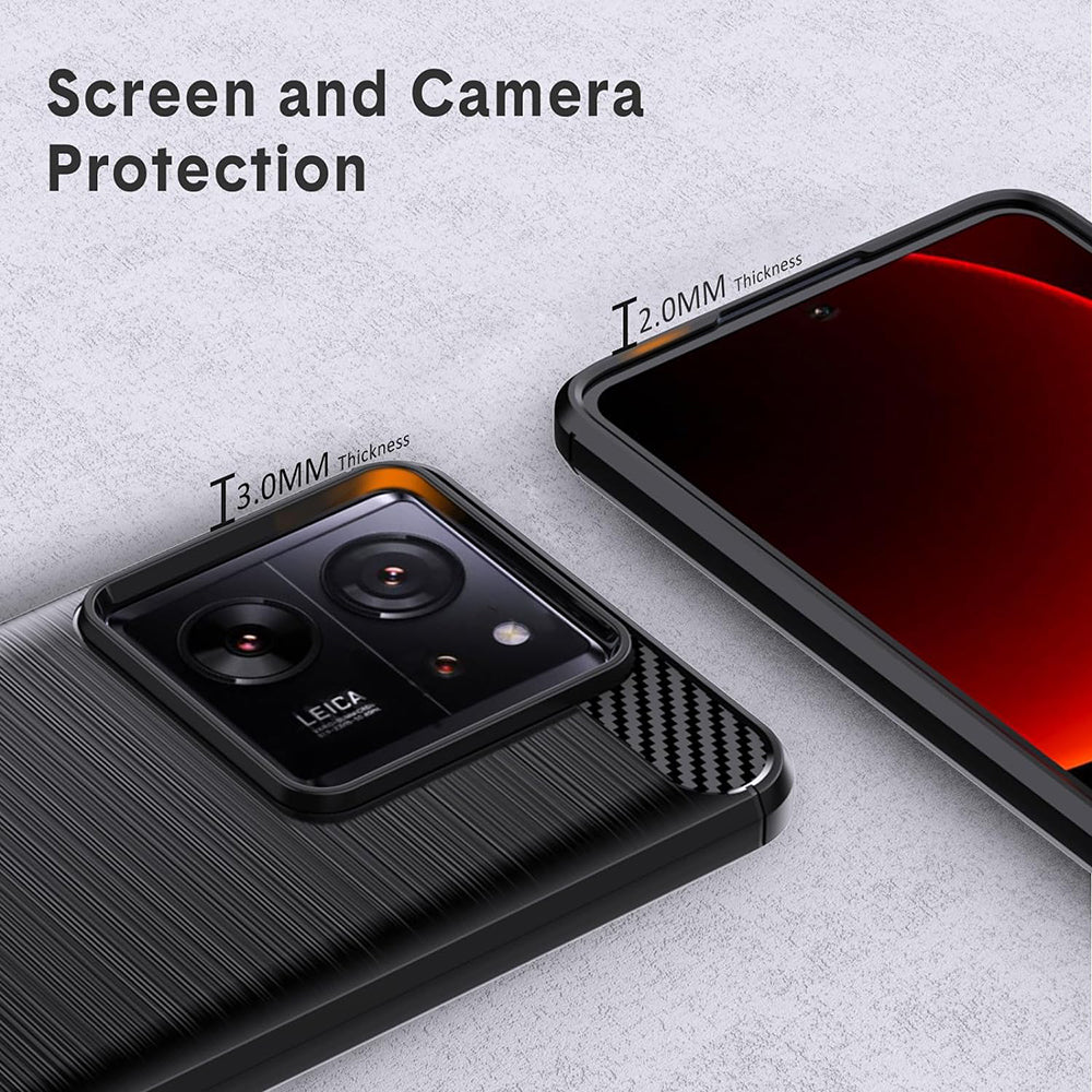 Futrola za Xiaomi 13T Pro / 13T, Techsuit, Karbon, Crna