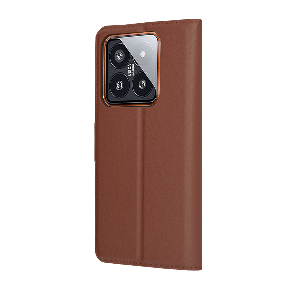 Futrola za Xiaomi 14 Pro, Techsuit, Leather Folio, Braon