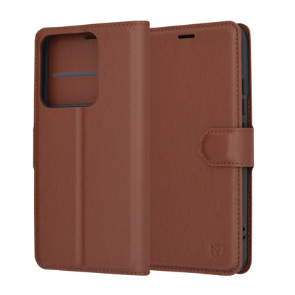 Futrola za Xiaomi 14, Techsuit, Leather Folio, Braon
