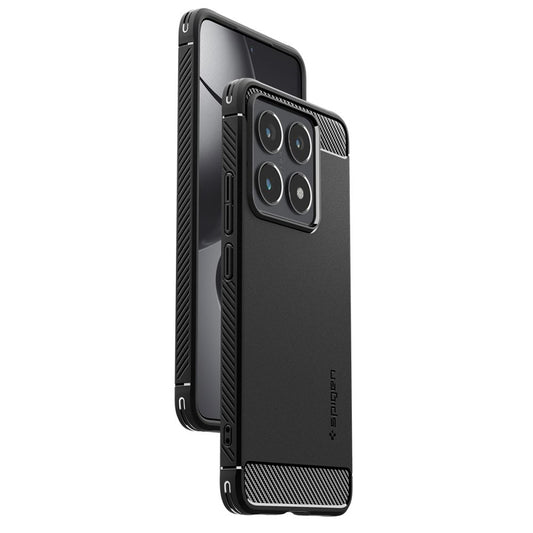 Case for Xiaomi 14T Pro, Spigen, Rugged Armor, Black ACS08858 