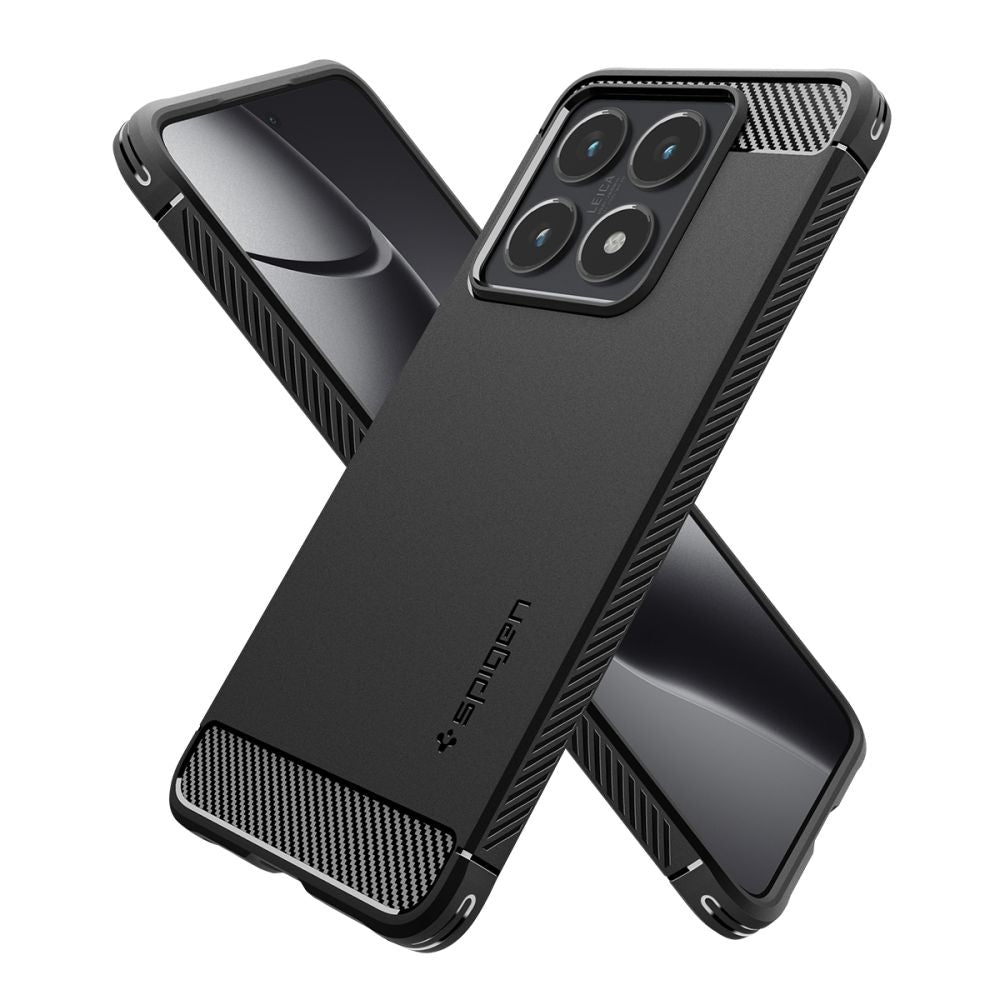 Case for Xiaomi 14T Pro, Spigen, Rugged Armor, Black ACS08858 