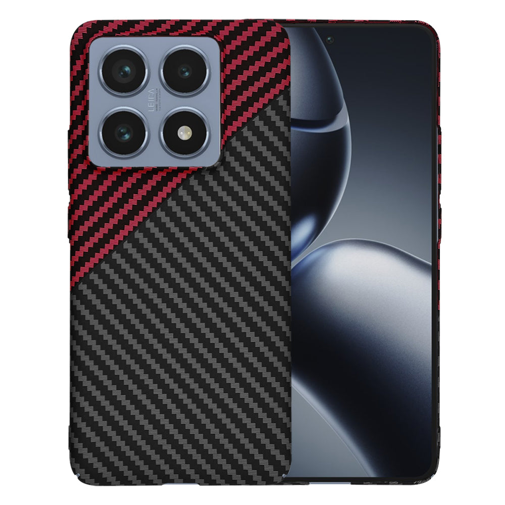 Futrola za Xiaomi 14T Pro, Techsuit, Carbonite FiberShell, Crno Crvena