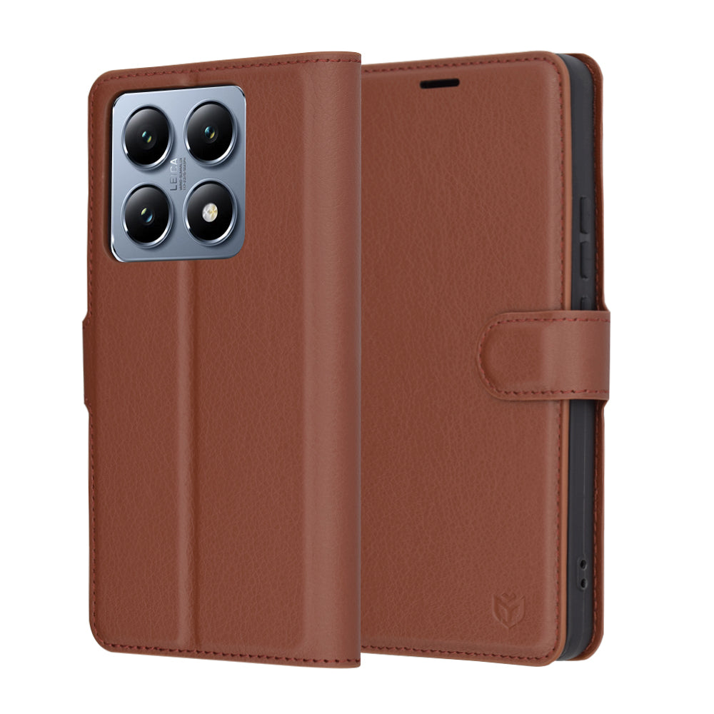Futrola za Xiaomi 14T Pro, Techsuit, Leather Folio, Braon