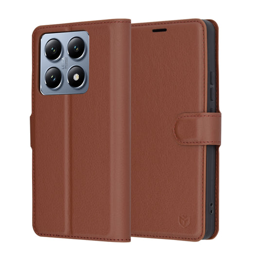 Futrola za Xiaomi 14T Pro, Techsuit, Leather Folio, Braon