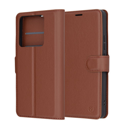 Futrola za Xiaomi 14T Pro, Techsuit, Leather Folio, Braon
