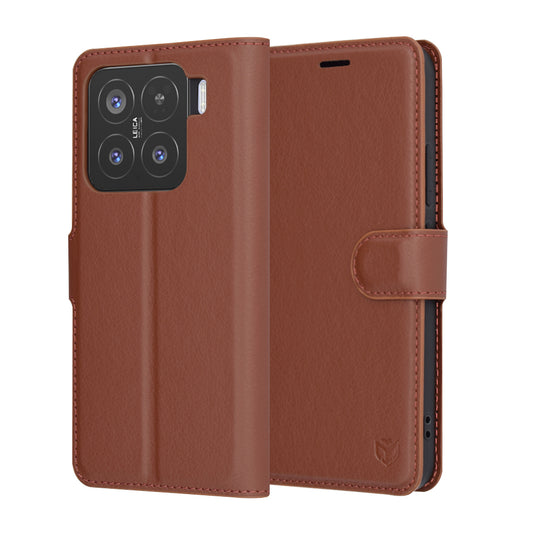 Futrola za Xiaomi 15, Techsuit, Kožna Folio, Braon