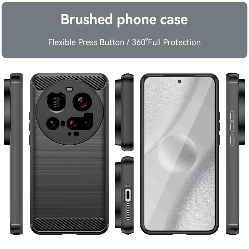 Futrola za Xiaomi 15 Ultra, Techsuit, Karbon, Crna
