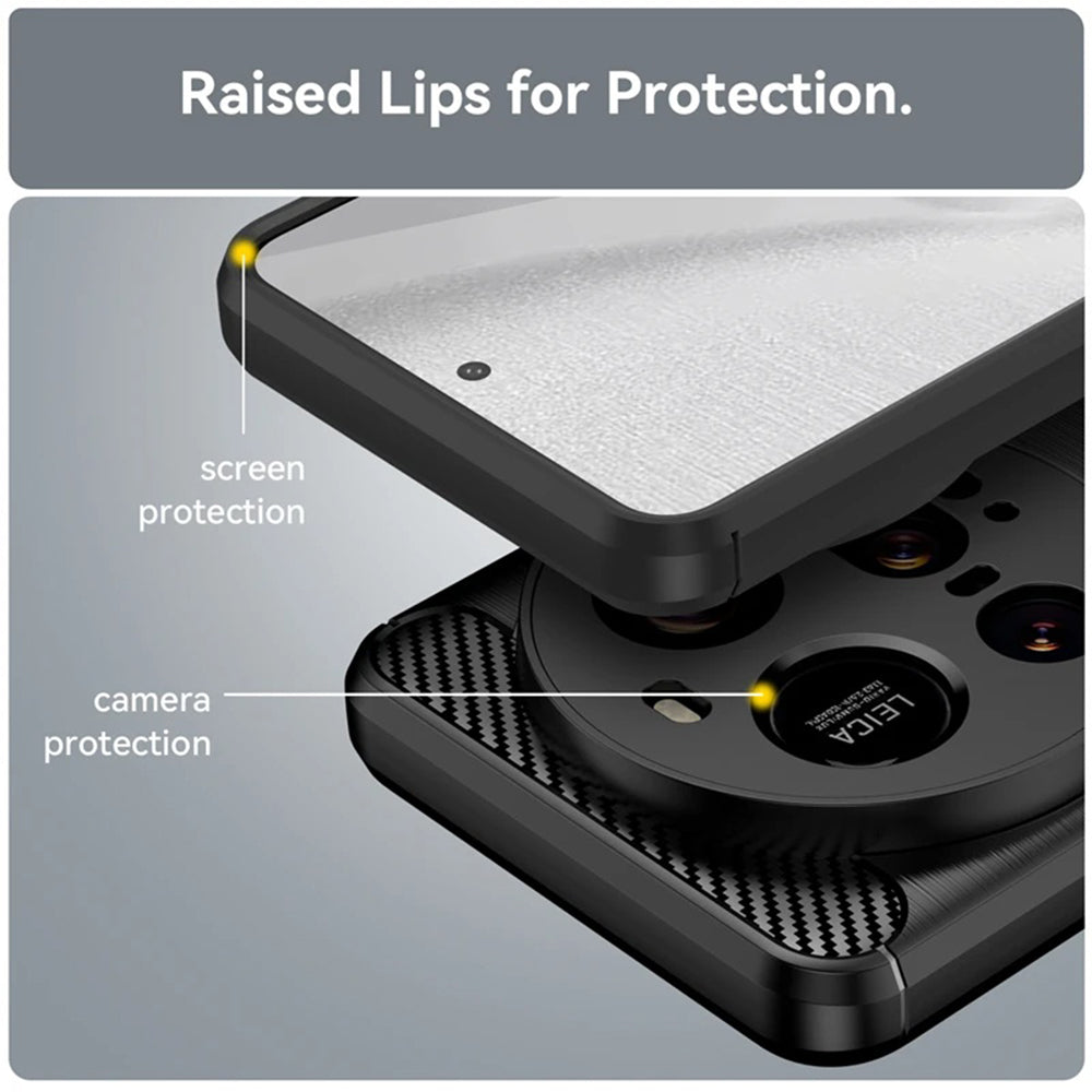 Futrola za Xiaomi 15 Ultra, Techsuit, Karbon, Crna