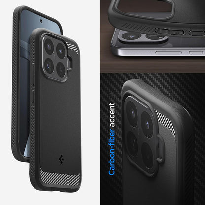 Futrola za Xiaomi 17T Pro, Spigen, Rugged Armor, Crna ACS11869
