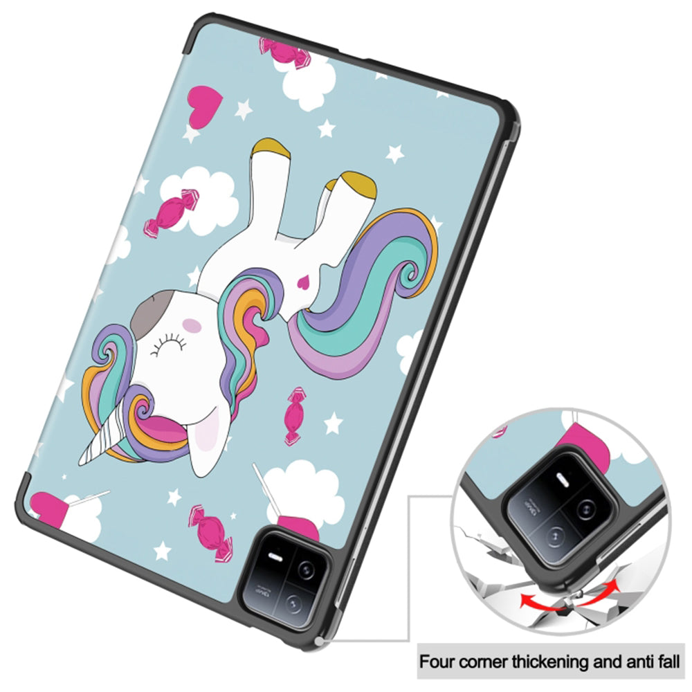 Futrola za Xiaomi Pad 6 / 6 Pro, Techsuit, FoldPro Unicorn, Višebojna