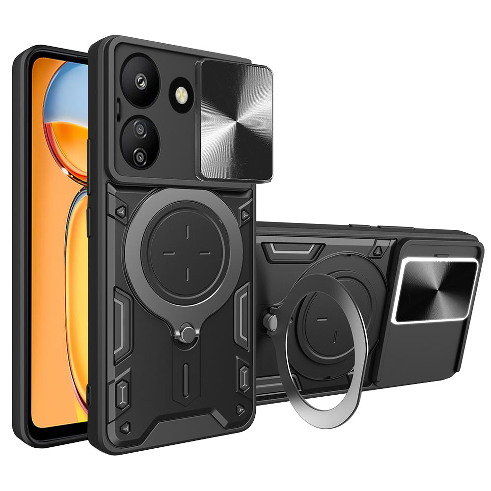 Futrola za Xiaomi Poco C65 / Redmi 13C, Techsuit, CamGuard Pro, Crna