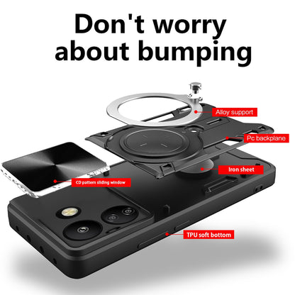 Futrola za Xiaomi Poco C65 / Redmi 13C, Techsuit, CamGuard Pro, Crna
