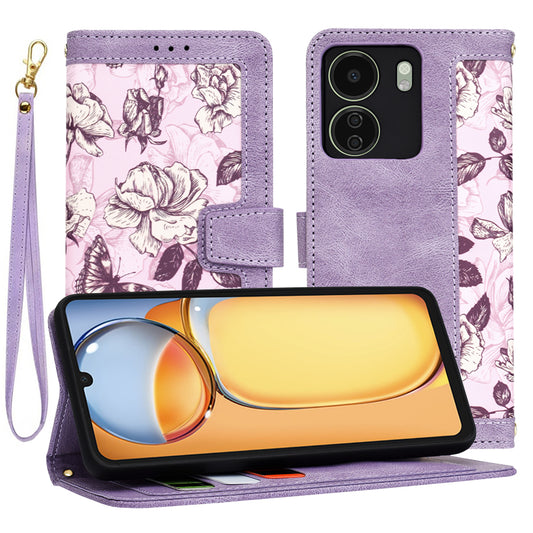Futrola za Xiaomi Poco C65 / Redmi 13C, Techsuit, FlipCraft, Ljubičasta